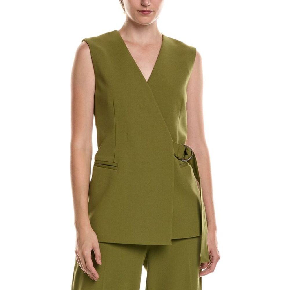 Anne Klein Womens  Wrap Vest, Green